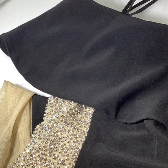 XSCAPE EVENINGS
"BRIANNA" OFF THE SHOULDER JERSEY KNIT CAVIAR BEADED GOWN - Picture 8 of 10